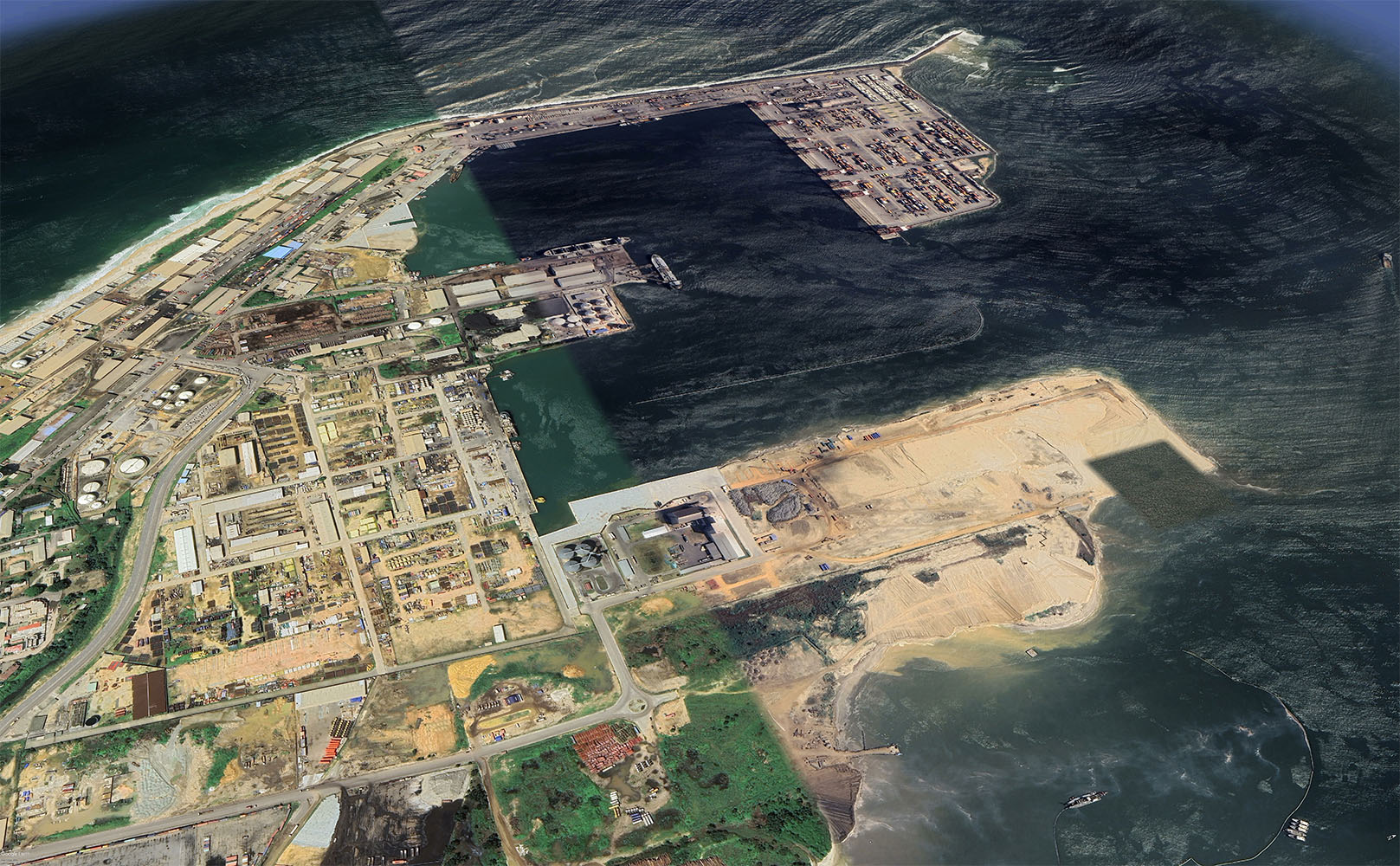 Aerial view of Pointe Noirre Congo
